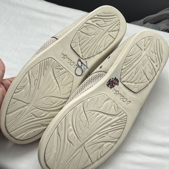 Olukai Waialua Lace Drop-In-Heel Sneaker Shoe Womens Size 9 Ivory Comfort Casual - Picture 9 of 14